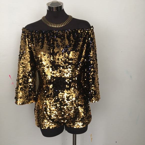 Carmelita Couture Sequin Romper EUC - Picture 7 of 7